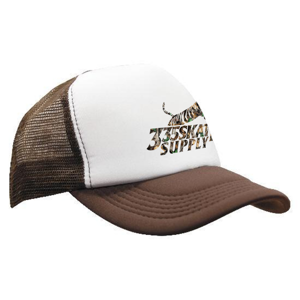 335 Big Cat Trucker / Brown / White