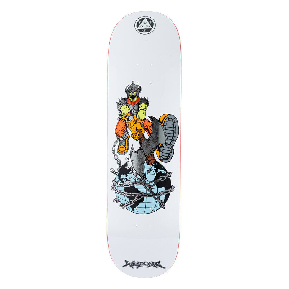 Welcome Unchained On Evil Twin Deck / White / Silver Foil / 8.75''