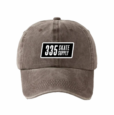 335 Patch Embroid Logo Hat / Washed Denim Brown