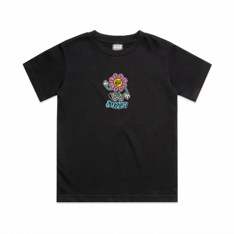 335 Floral Cruzin' Tee / Black (Youth)