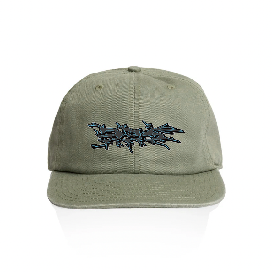 335 Doom Logo Hat / Olive Green / Grey