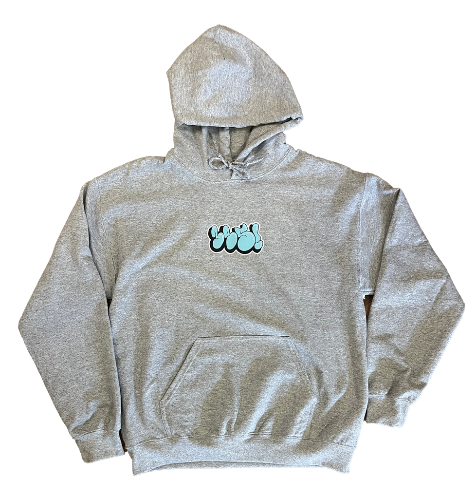 335 Graff Logo Hoodie / Sports Grey / Blue