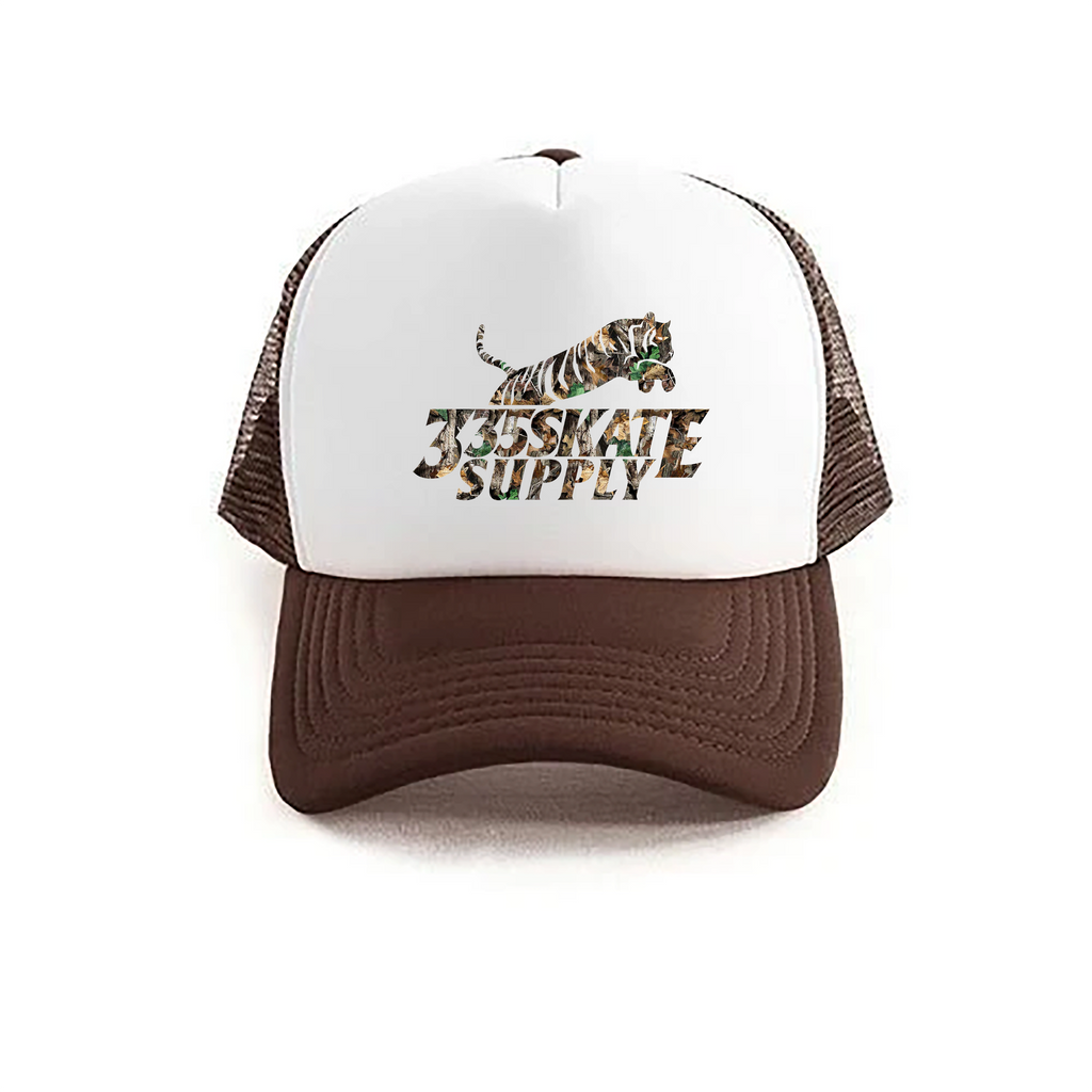 335 Big Cat Trucker / Brown / White
