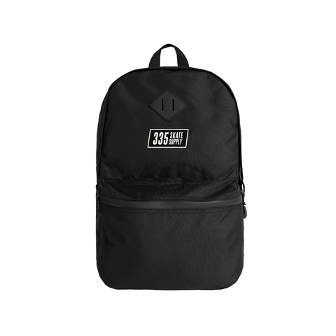 335 Patch Logo Backpack Black 335 Skate Supply