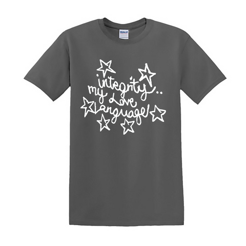 Integrity Love Language Tee / Charcoal