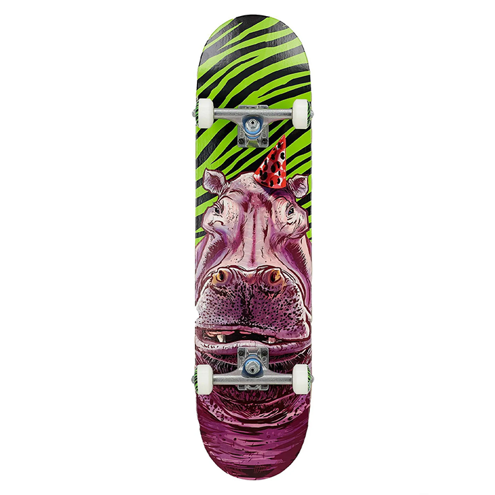 Holiday Party Animals Complete Skateboard / Hippo / 8.0''