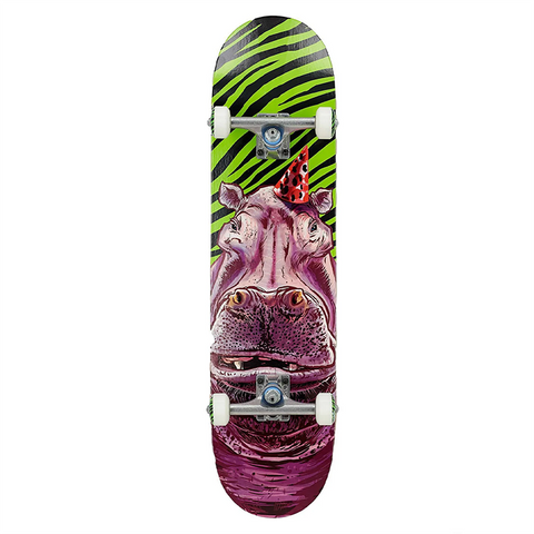 Holiday Party Animals Complete Skateboard / Hippo / 8.0''