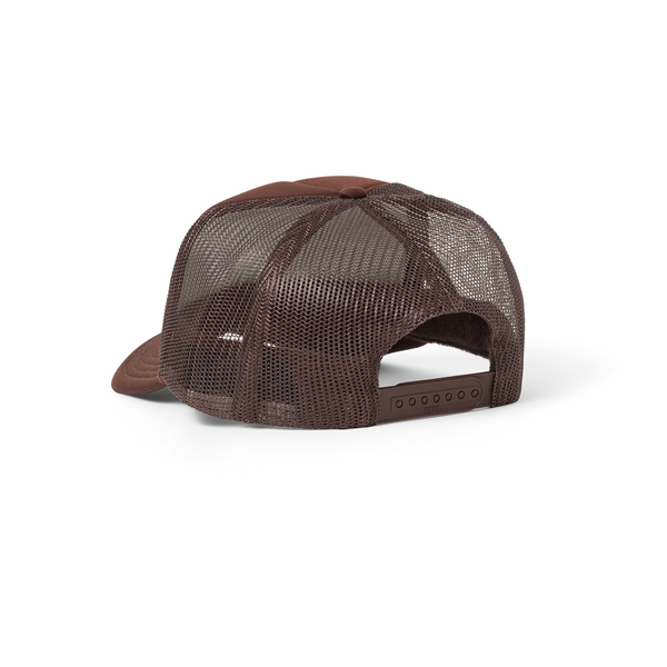 Suzy Online Script Trucker Hat / Brown