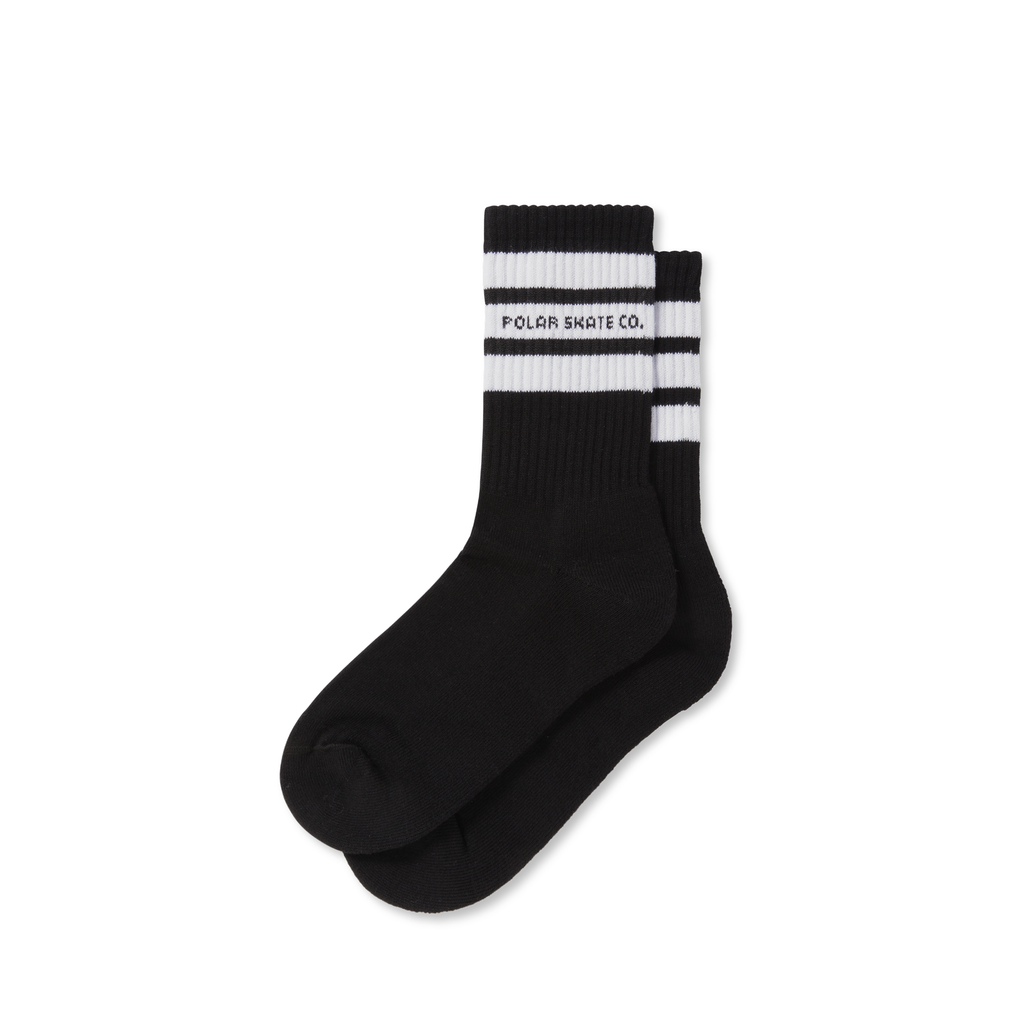 Polar Fat Stripe Socks / Black