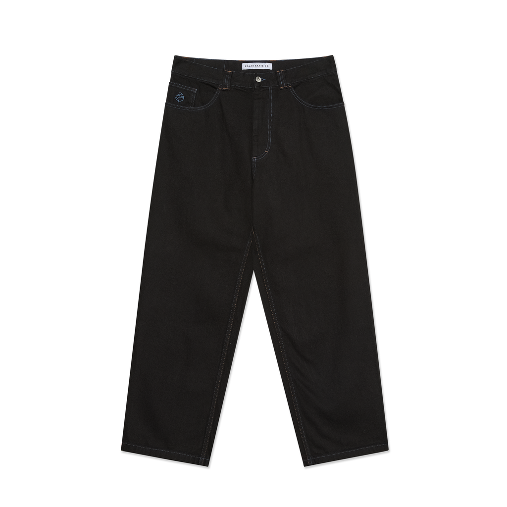 Polar Big Boy Contrast Jeans / Black / Blue Stitch