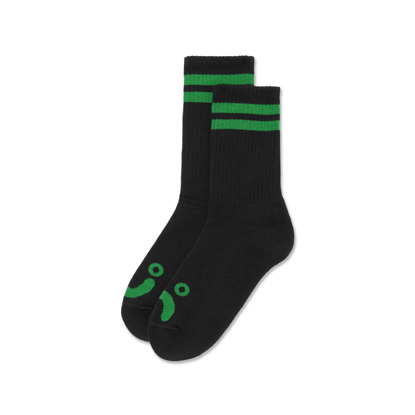 Polar Happy Sad Socks / Black / Green