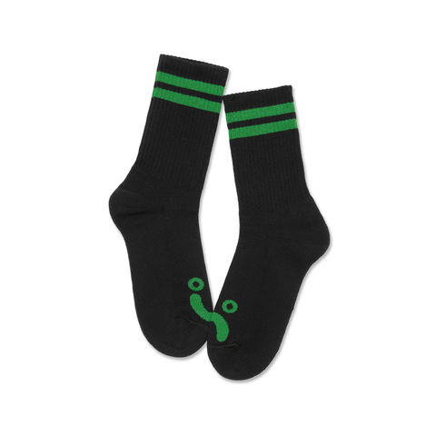 Polar Happy Sad Socks / Black / Green