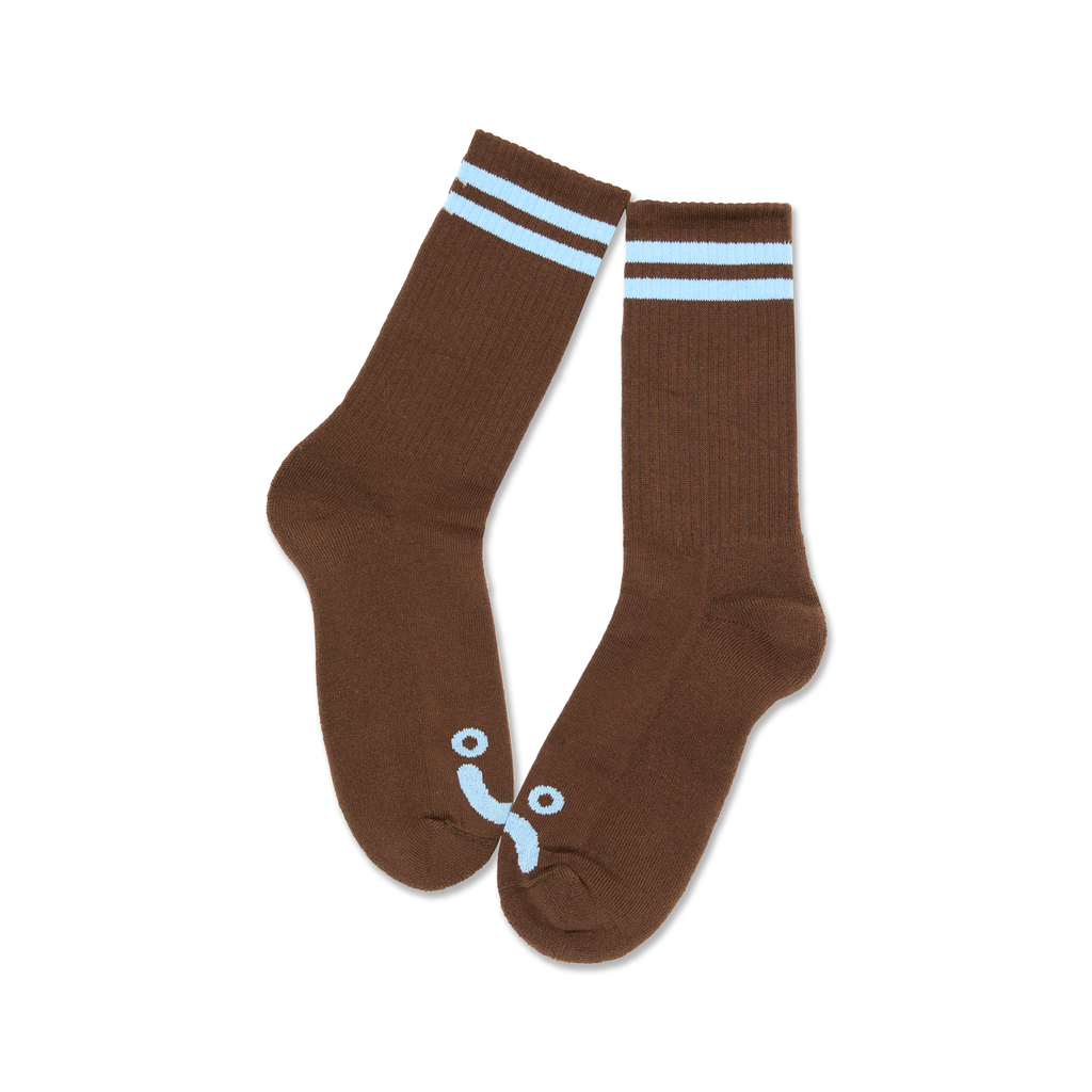 Polar Happy Sad Socks / Brown / Blue