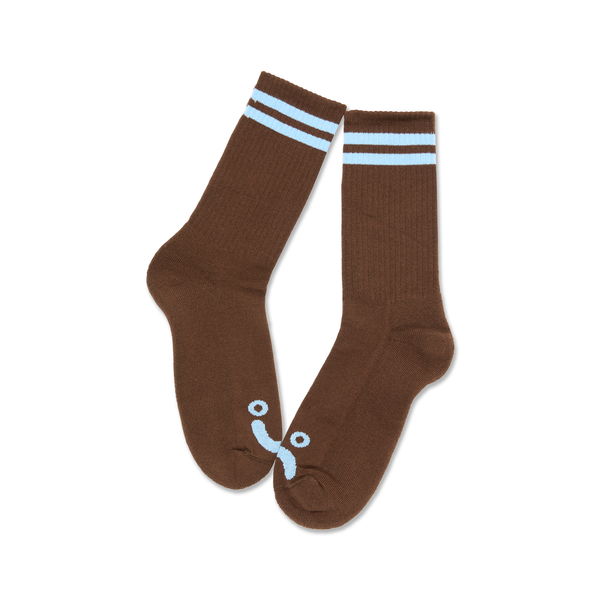 Polar Happy Sad Socks / Brown / Blue
