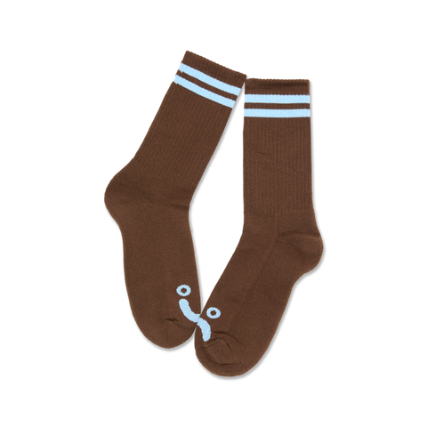 Polar Happy Sad Socks / Brown / Blue