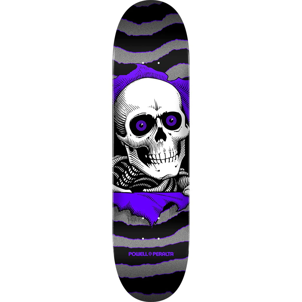 Powell Ripper One Off Deck / Silver / Purple / 7.5'' (Youth Mini)