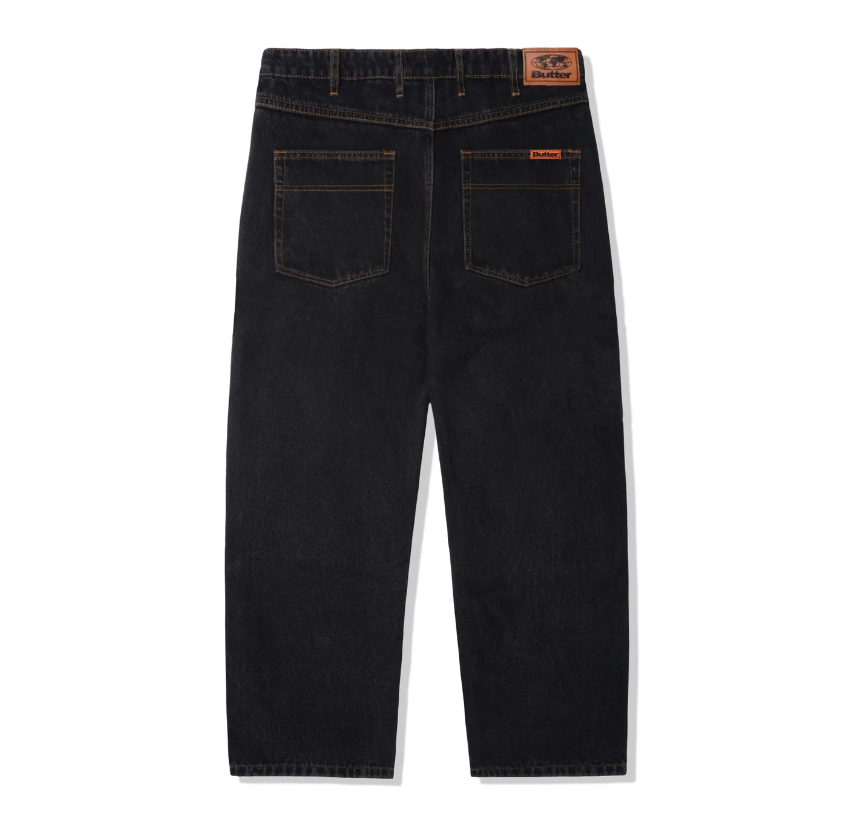 Butter Relaxed Denim Jeans / Washed Black