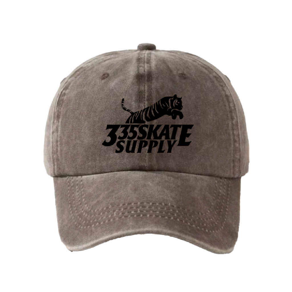 335 Big Cat Logo Hat / Brown Denim / Black