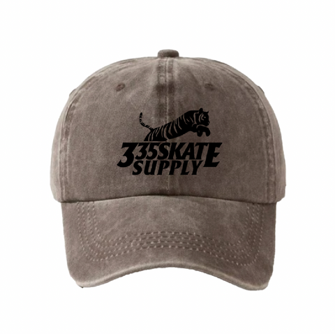 335 Big Cat Logo Hat / Brown Denim / Black