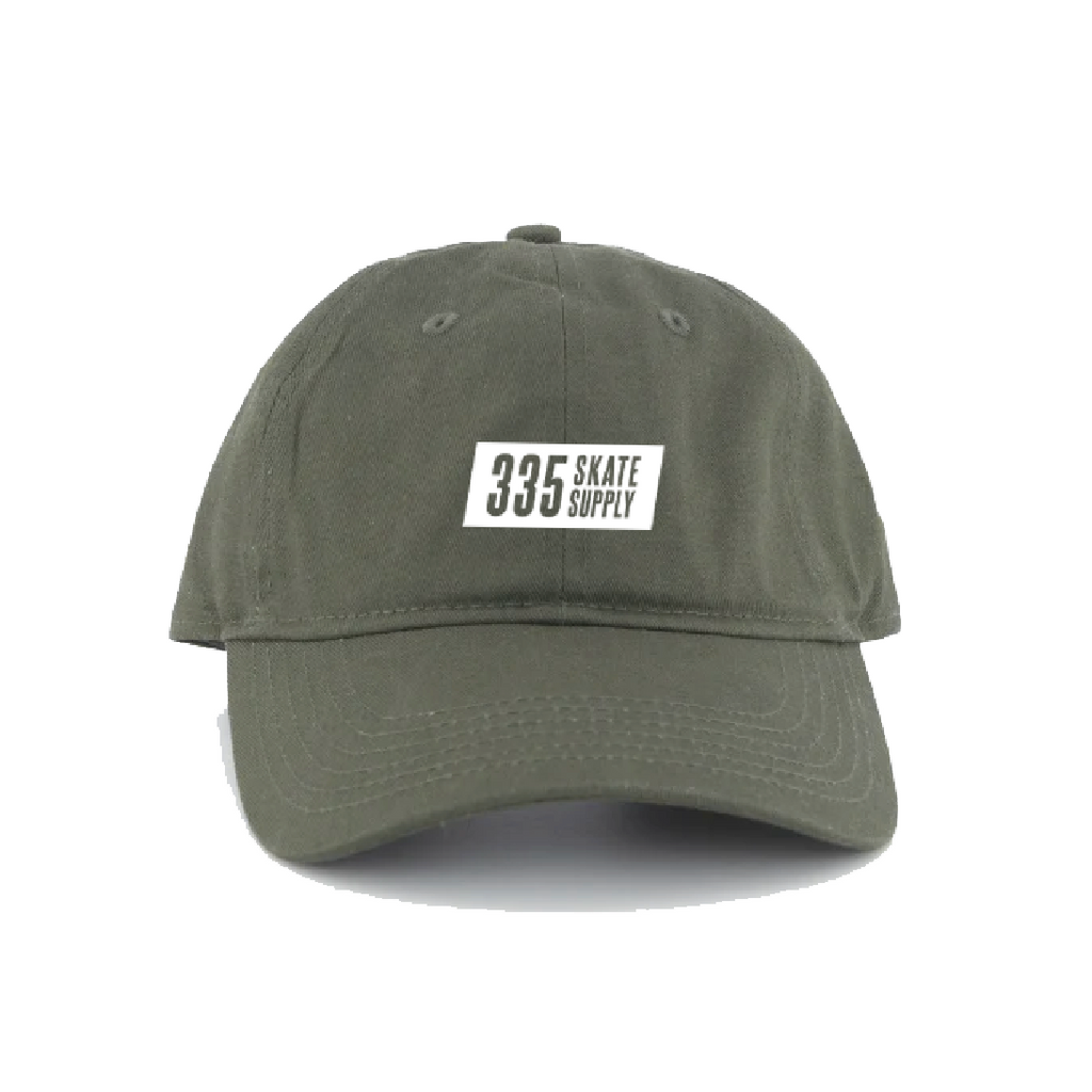 335 Box Logo Hat / Olive Green