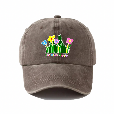 335 Flowers Hat / Brown