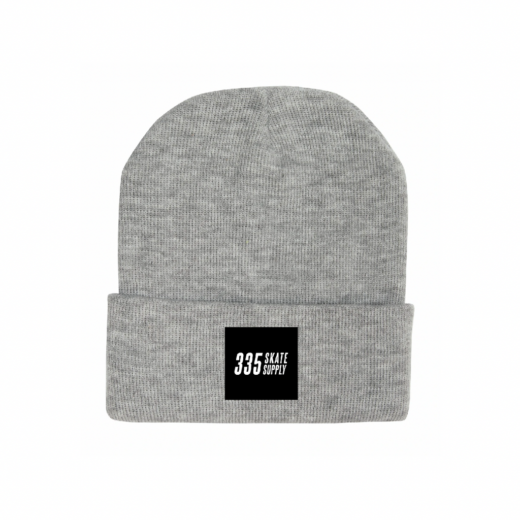 335 Box Logo Beanie / Heather Grey