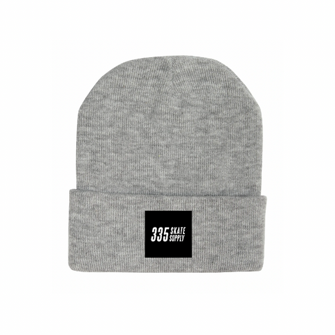 335 Box Logo Beanie / Heather Grey