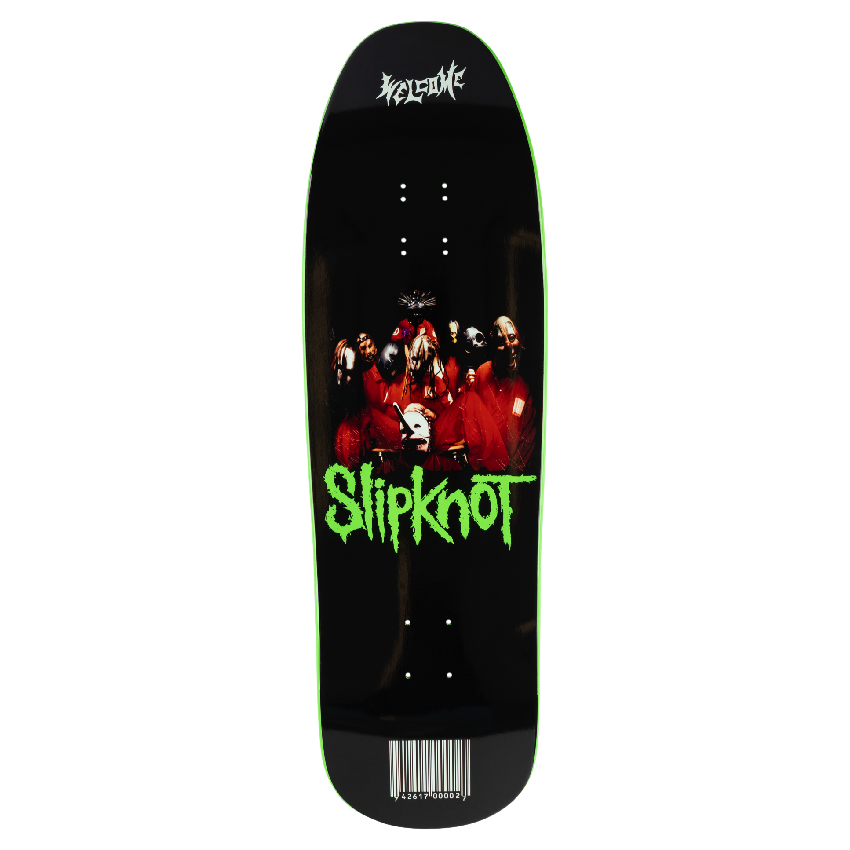 Welcome X Slipknot Self Titled on Gaia Skateboard Deck / 9.75'' (Black / Green Dip)