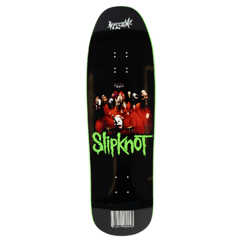 Welcome X Slipknot Self Titled on Gaia Skateboard Deck / 9.75'' (Black / Green Dip)