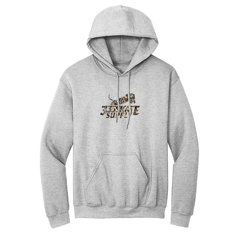 335 Big Cat Hoodie / Ash Grey / Real Timber Camo