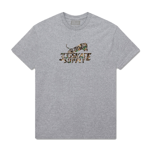 335 Big Cat Tee / Heather Grey / Camo