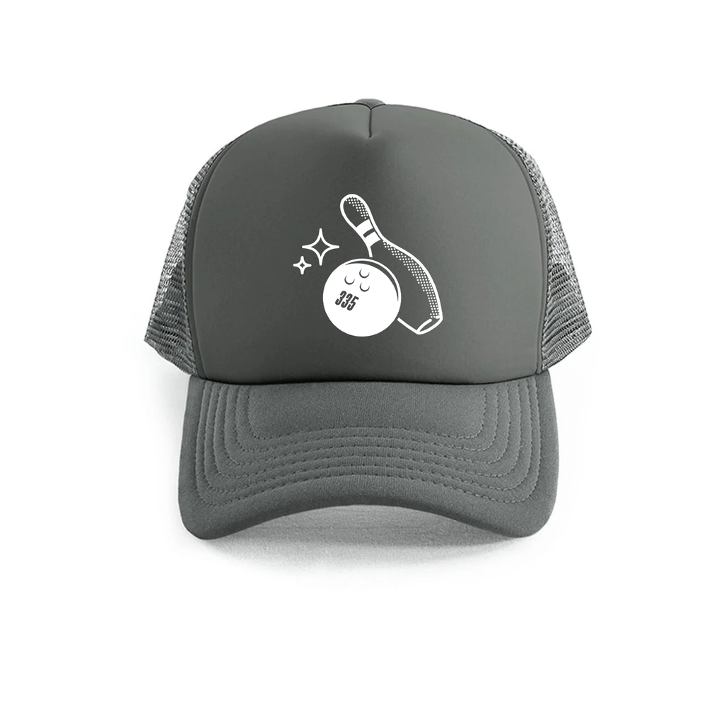 335 Bowlin' Trucker Hat / Charcoal / White