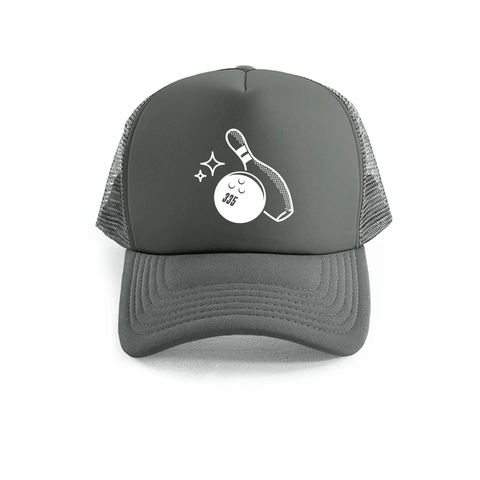 335 Bowlin' Trucker Hat / Charcoal / White