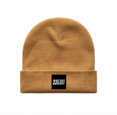 335 Box Logo Beanie / Brown