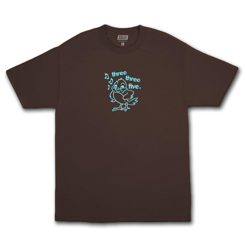 335 Chirpy Tee / Brown / Light Blue