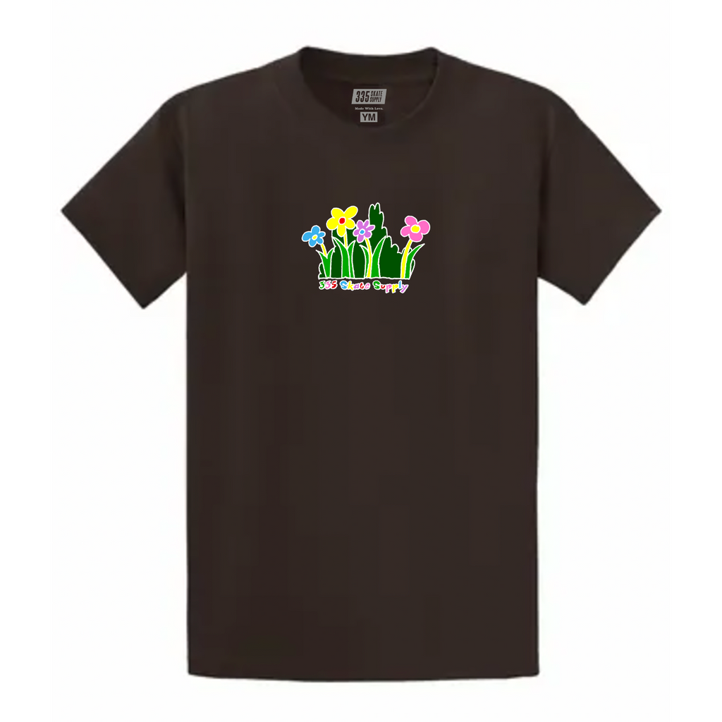 335 Flowers Tee / Dark Chocolate (Youth)