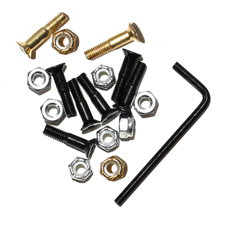 Sunday Deck Bolts | Black / Gold | 7/8''