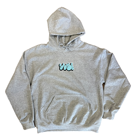 335 Graff Logo Hoodie / Sports Grey / Blue