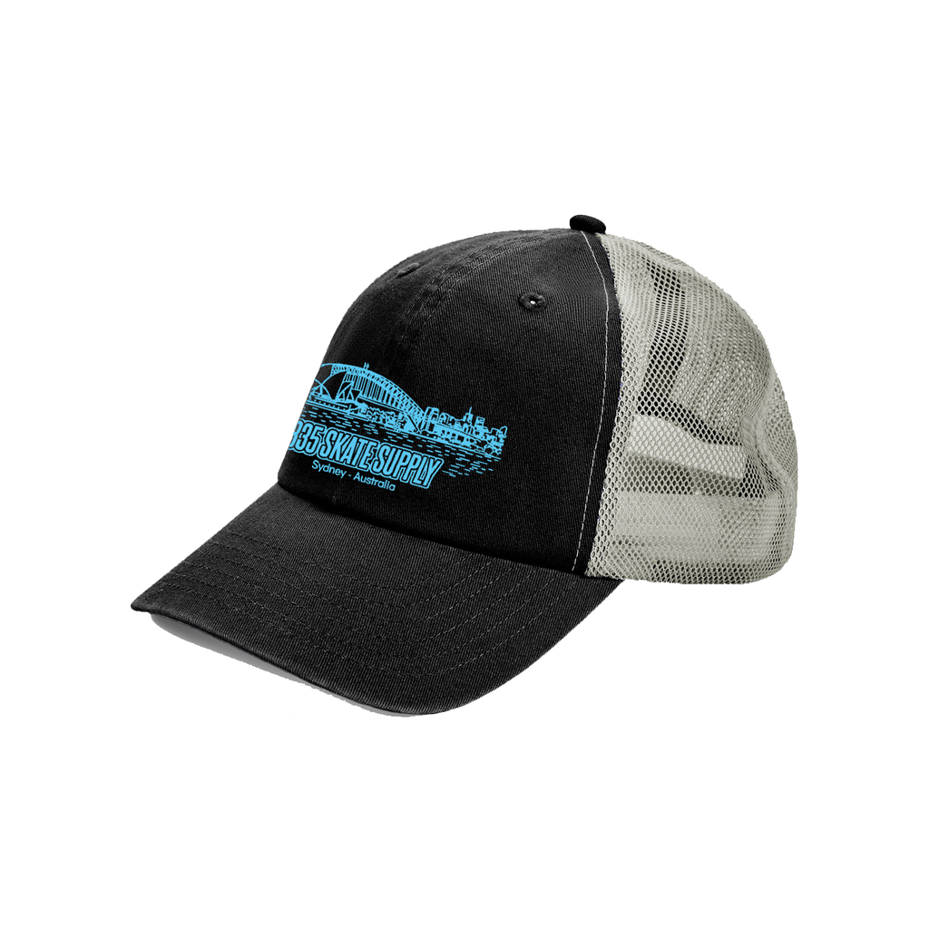 335 Harbour City Trucker Cap / Black / Grey / Blue