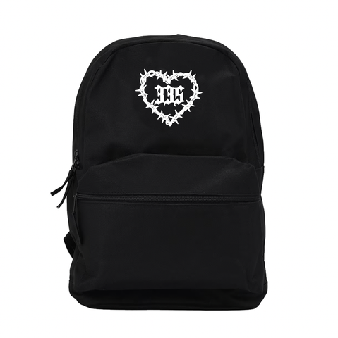 335 Heart Barbs Backpack / Black / White