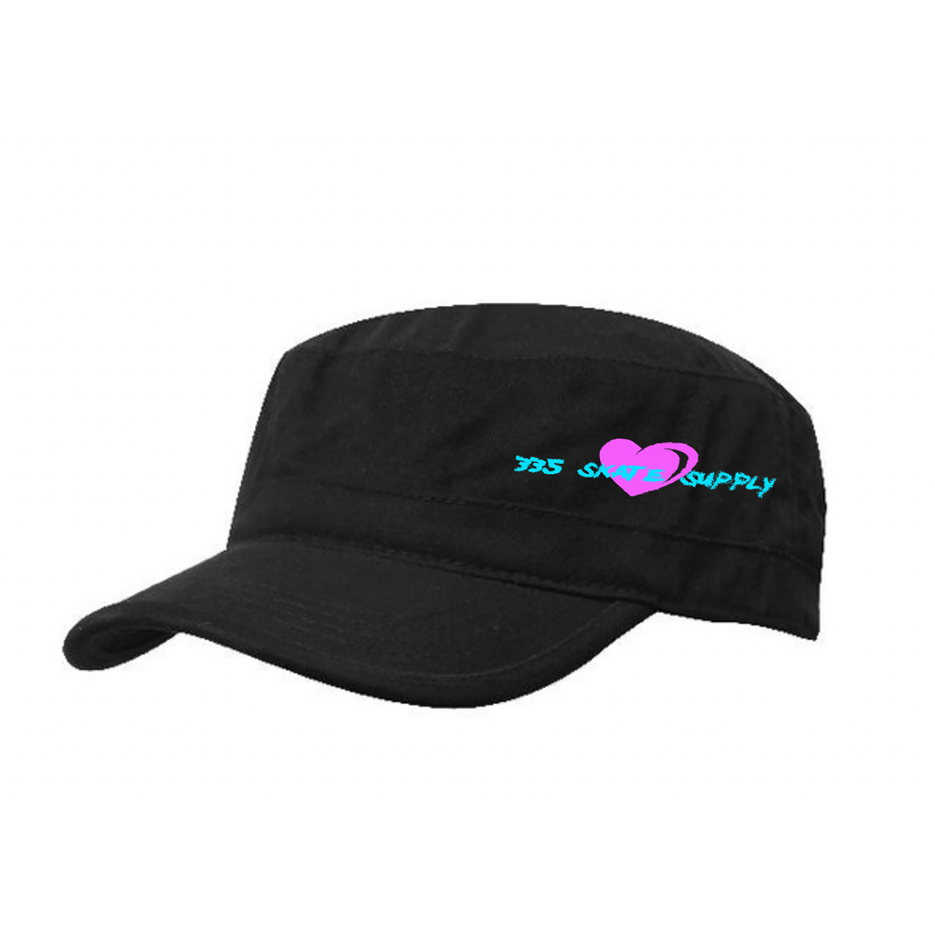 335 Sweetheart Military Hat / Black
