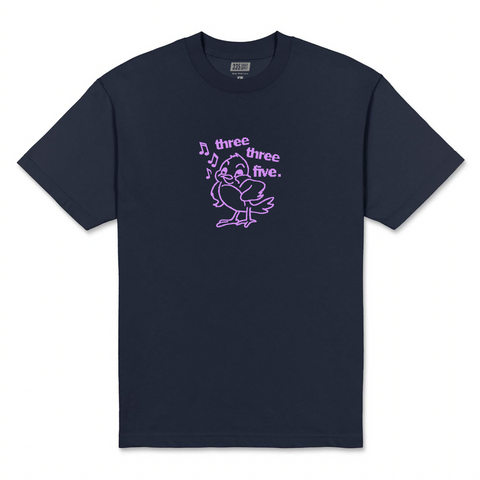 335 Chirpy Tee / Navy / Pink