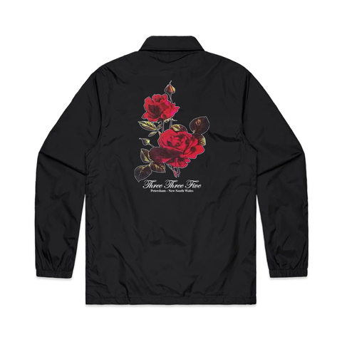 335 Roses Coach Jacket / Black