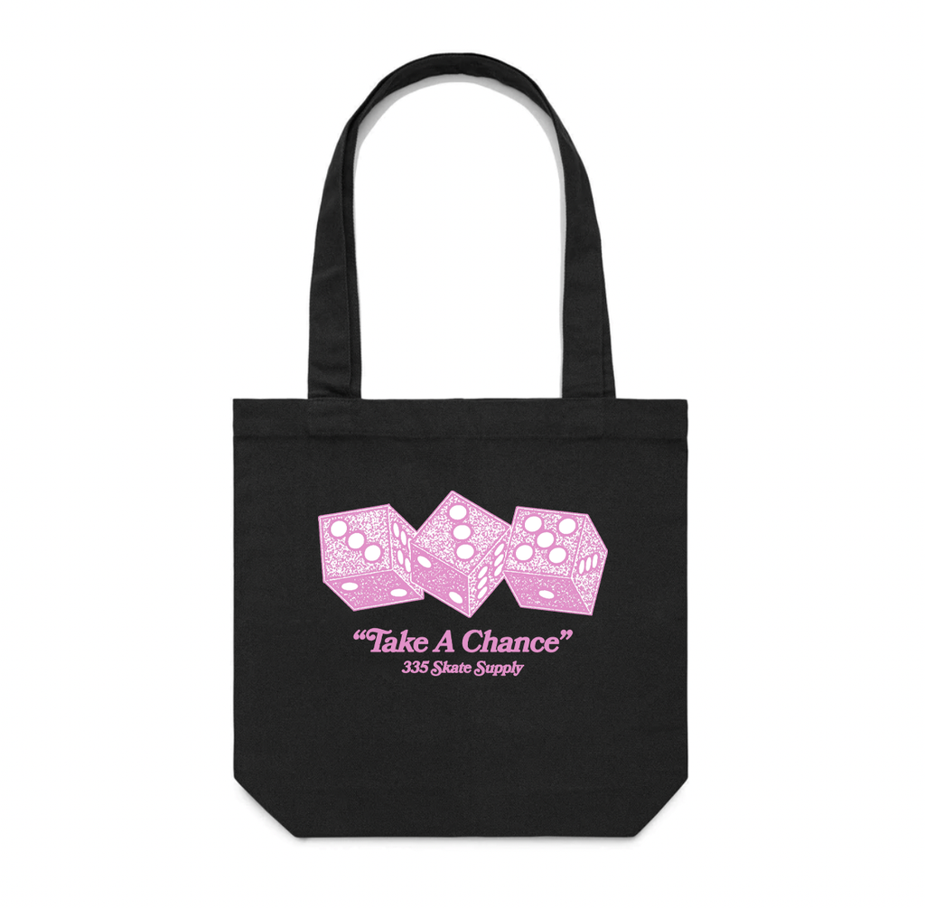 335 Take A Chance Tote Bag / Black