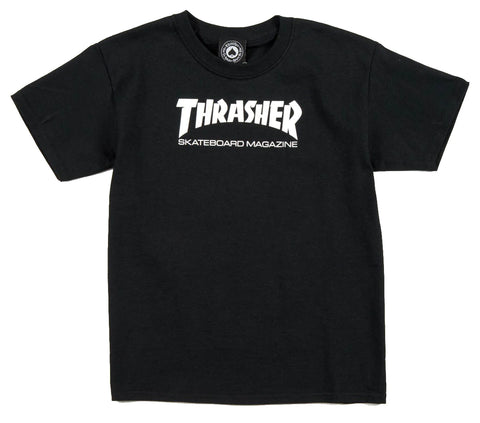 Thrasher Skate Mag Logo Youth Tee / Black