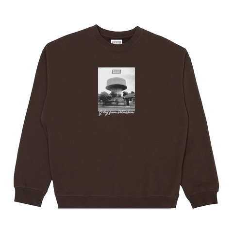 335 G'day Tower B&G Crew Neck / Dark Chocolate