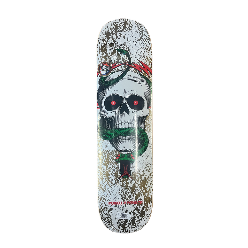 Powell Peralta Skull & Snake Deck / White / Metallic Gold / 7.75''