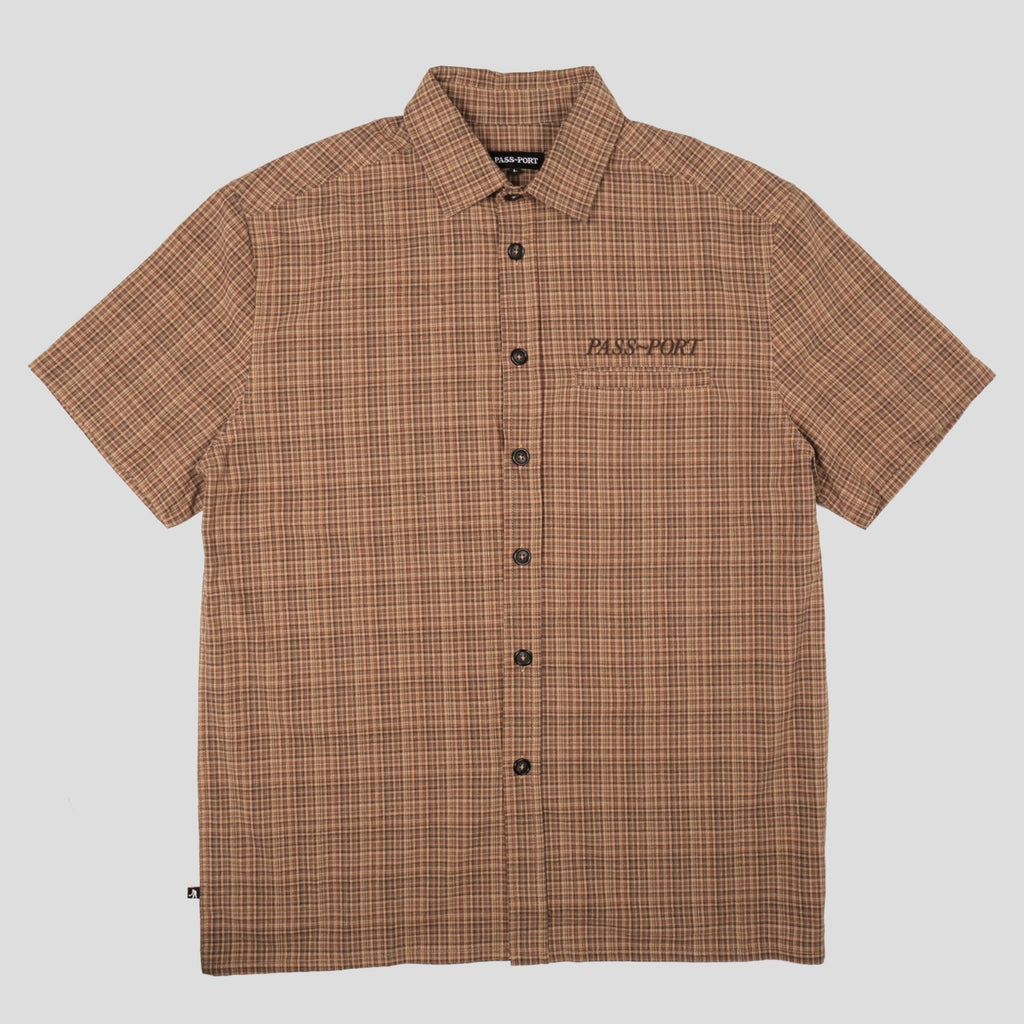 Pass Port Workers SS Shirt / Brown Check