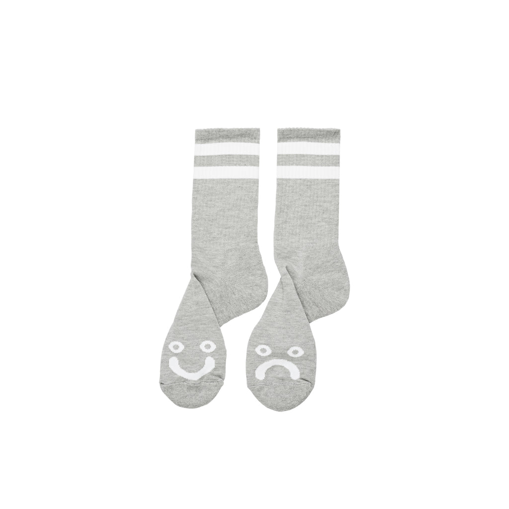Polar Happy Sad Socks / Heather Grey