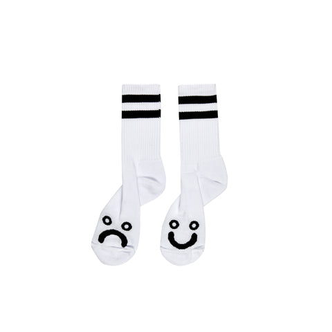 Polar Happy Sad Socks / White